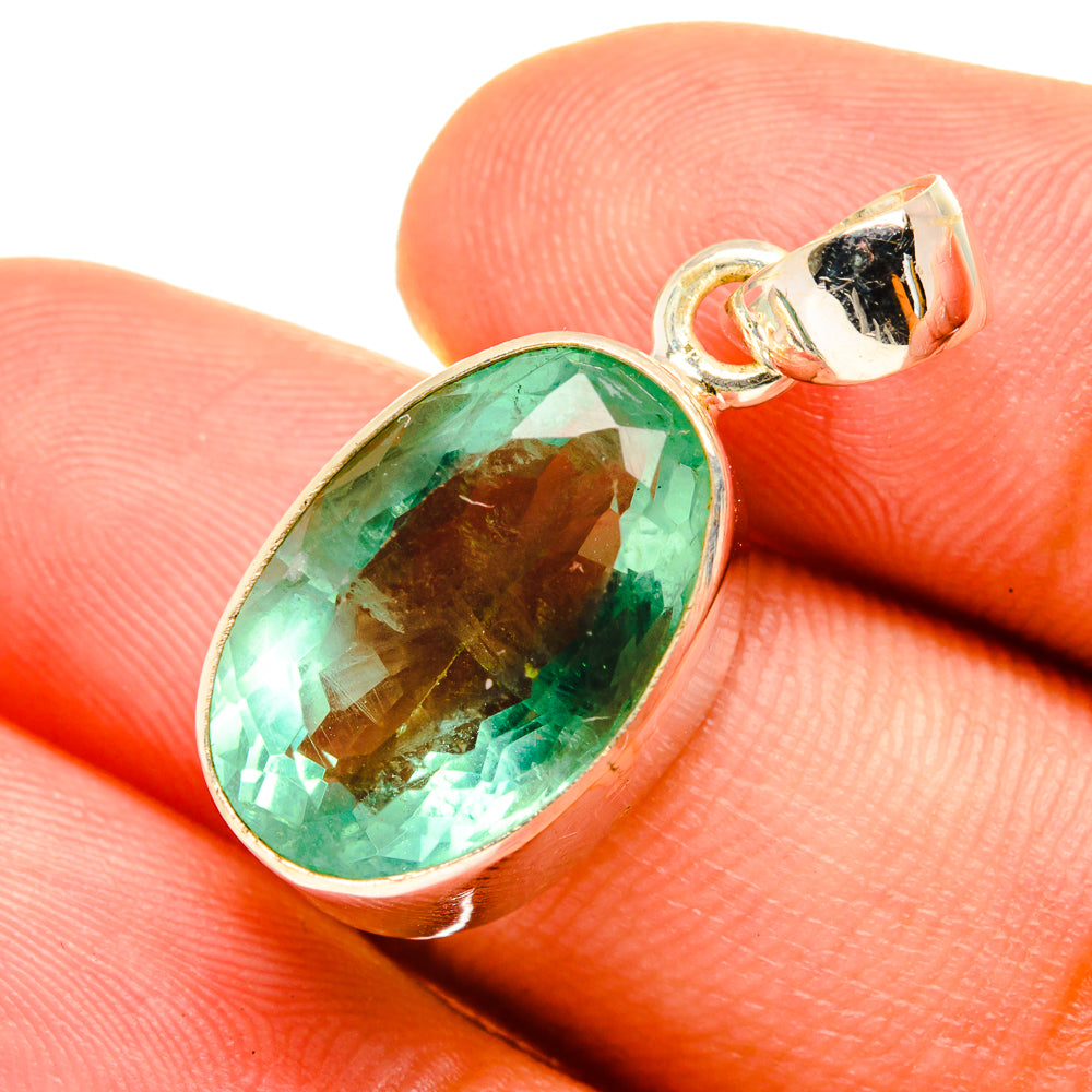 Green Fluorite Pendants handcrafted by Anasilvercos - PD8910