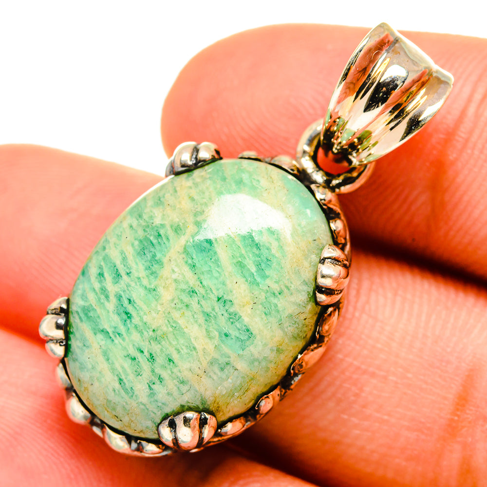 Amazonite Pendants handcrafted by Anasilvercos - PD8914