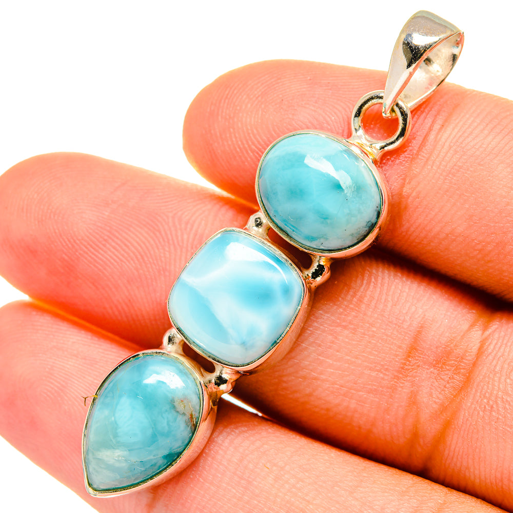 Larimar Pendants handcrafted by Anasilvercos - PD8930