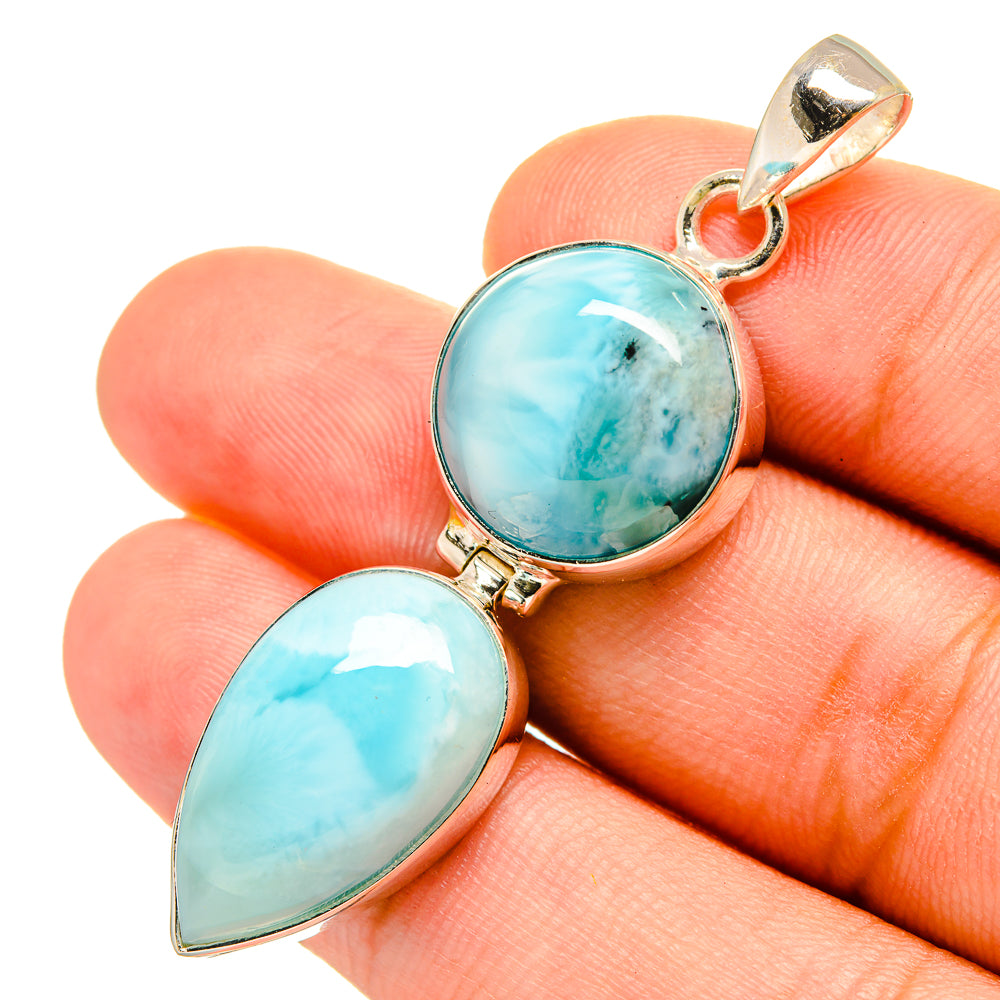 Larimar Pendants handcrafted by Anasilvercos - PD8931