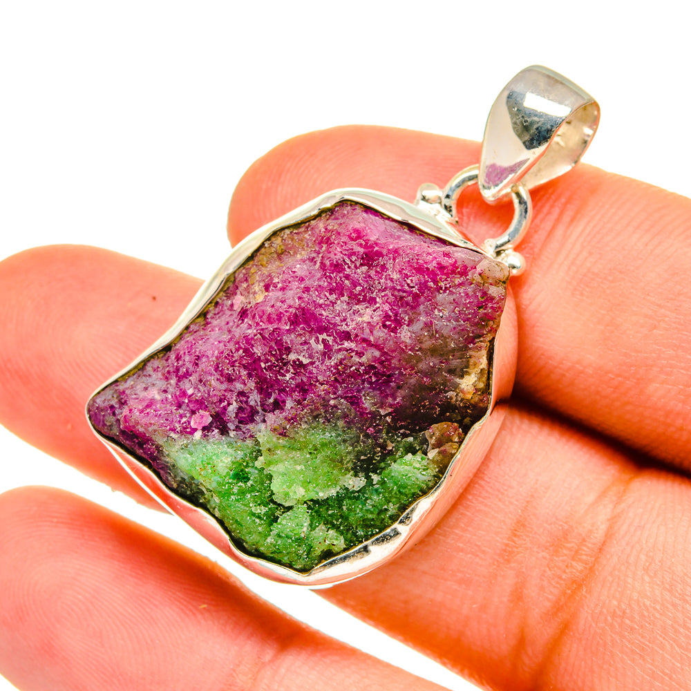 Ruby Zoisite Pendants handcrafted by Anasilvercos - PD8969