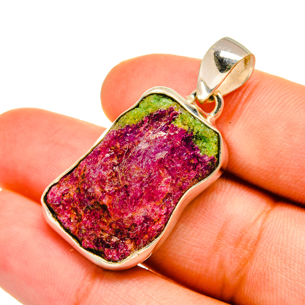 Ruby Zoisite Pendants handcrafted by Anasilvercos - PD8973