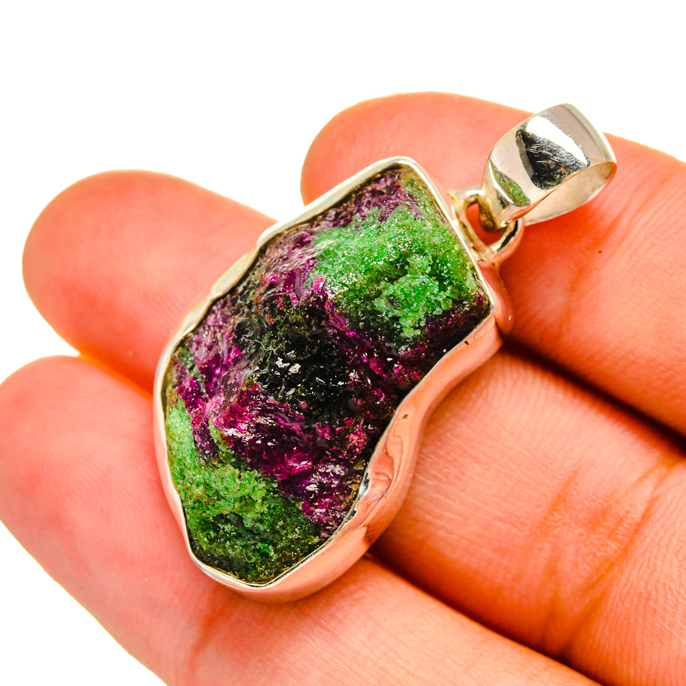 Ruby Zoisite Pendants handcrafted by Anasilvercos - PD8974