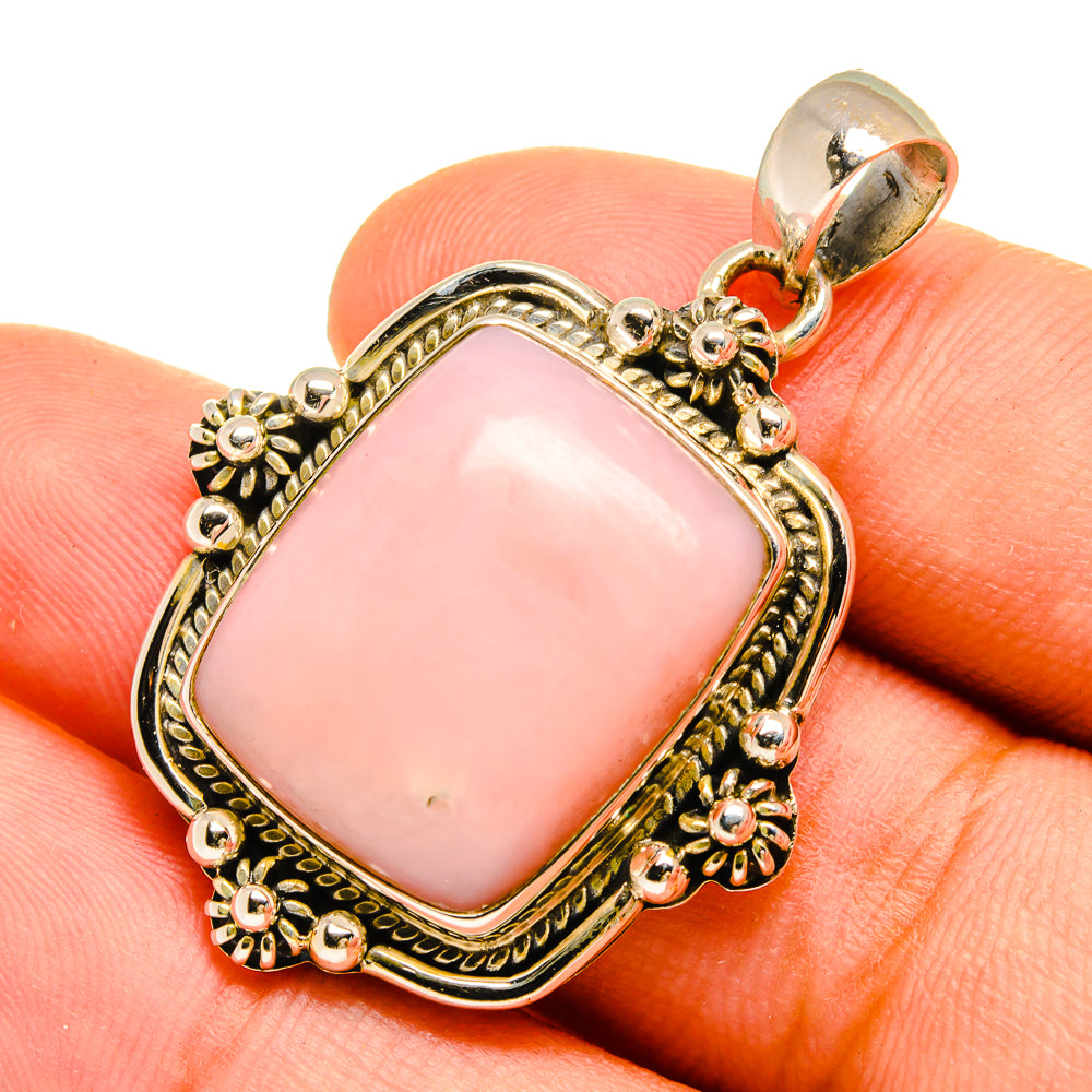 Pink Opal Pendants handcrafted by Anasilvercos - PD8987