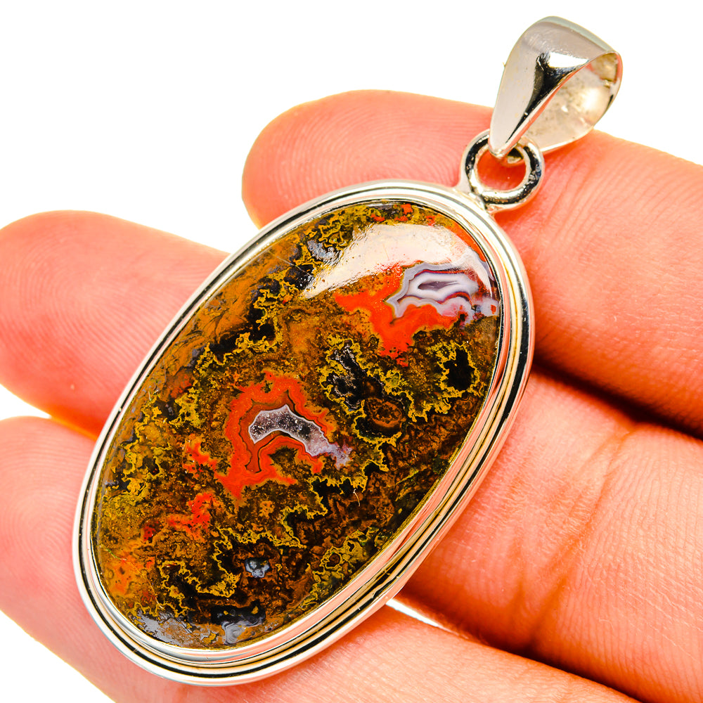 Moroccan Agate Pendants handcrafted by Anasilvercos - PD8998