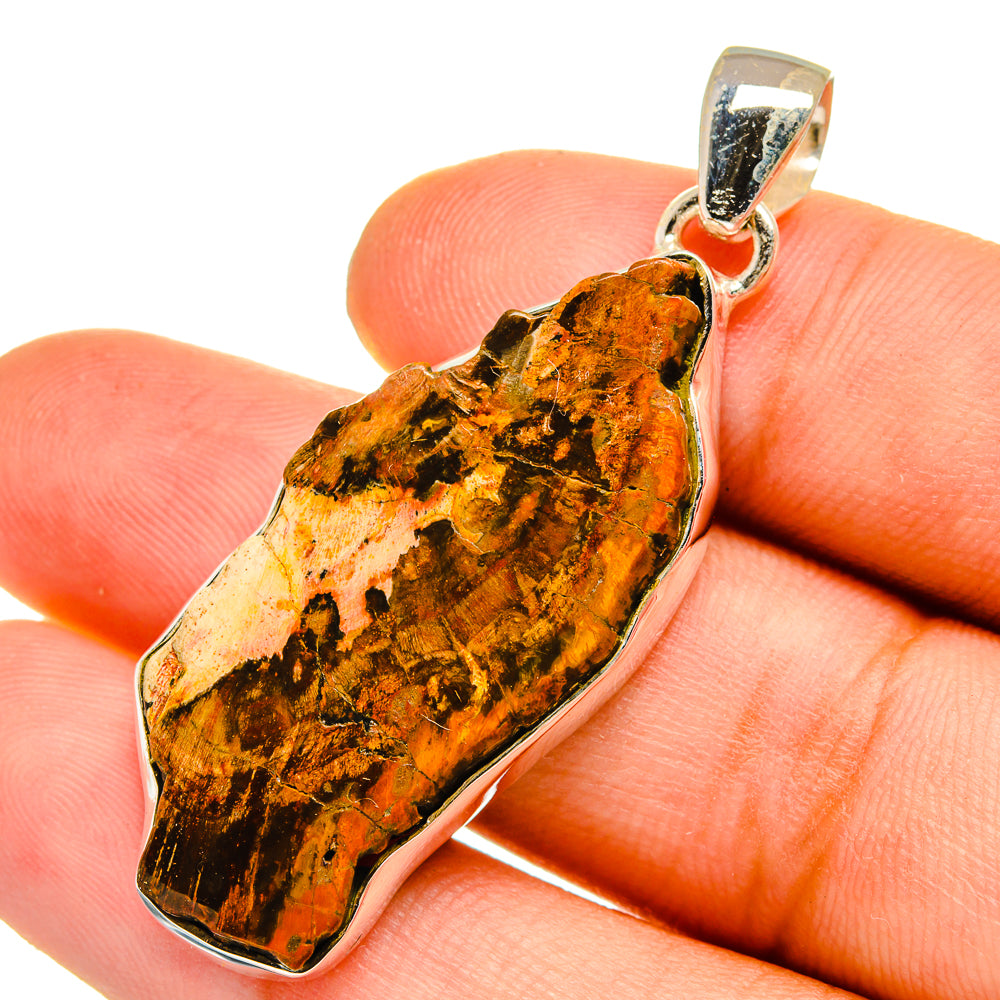 Petrified Wood Pendants handcrafted by Anasilvercos - PD8999