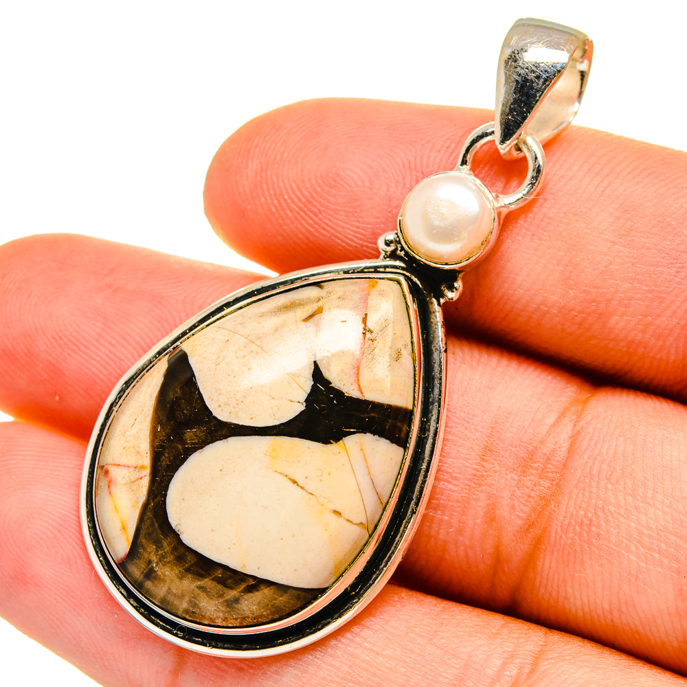 Peanut Wood Jasper Pendants handcrafted by Anasilvercos - PD9001
