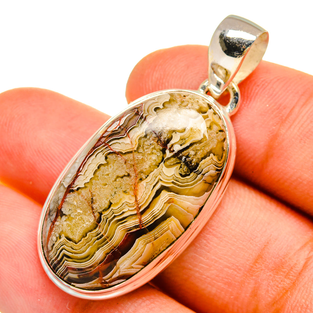 Laguna Lace Agate Pendants handcrafted by Anasilvercos - PD9006