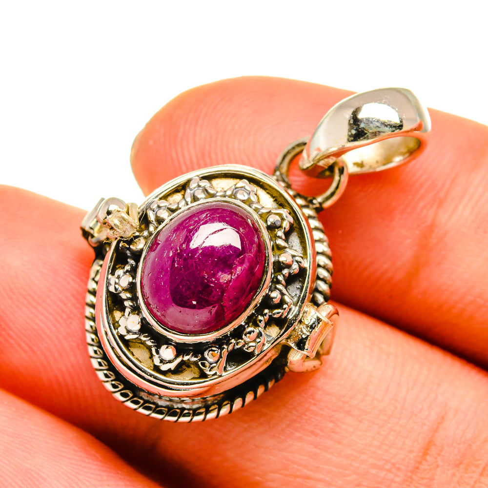 Ruby Pendants handcrafted by Anasilvercos - PD9015