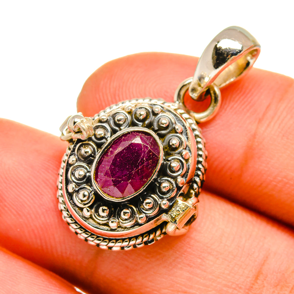 Ruby Pendants handcrafted by Anasilvercos - PD9017