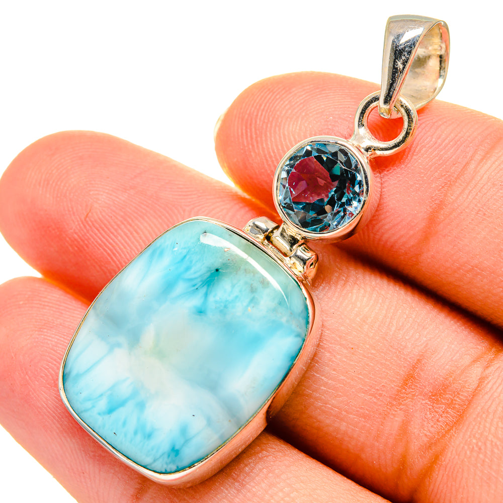 Larimar Pendants handcrafted by Anasilvercos - PD9034
