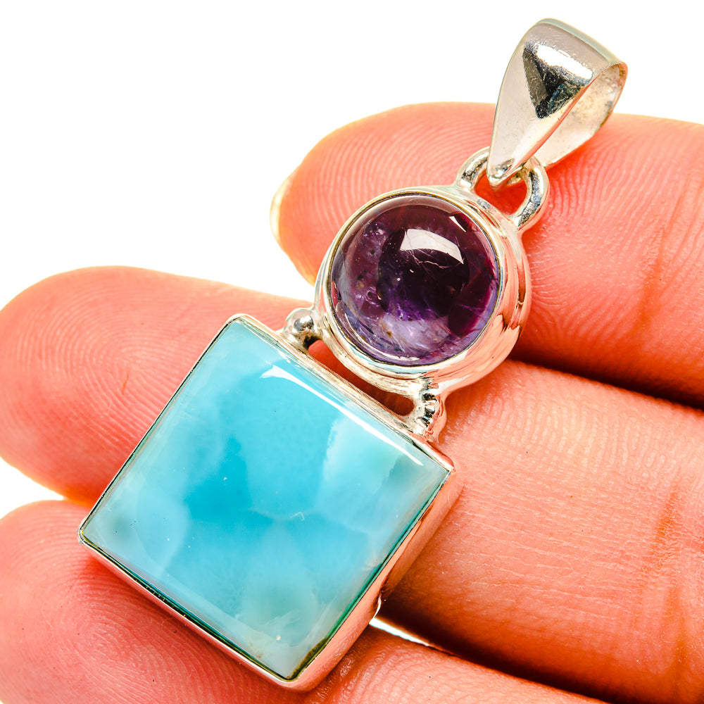 Larimar Pendants handcrafted by Anasilvercos - PD9036