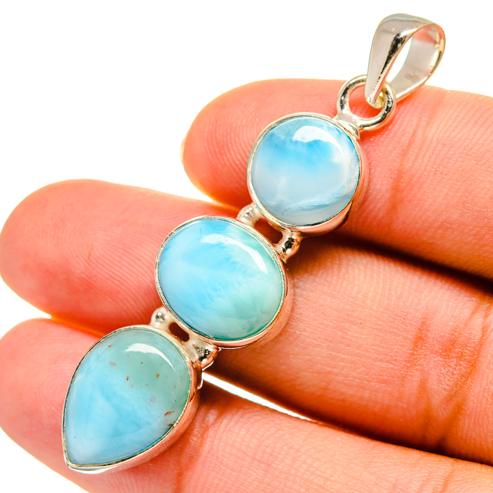 Larimar Pendants handcrafted by Anasilvercos - PD9039