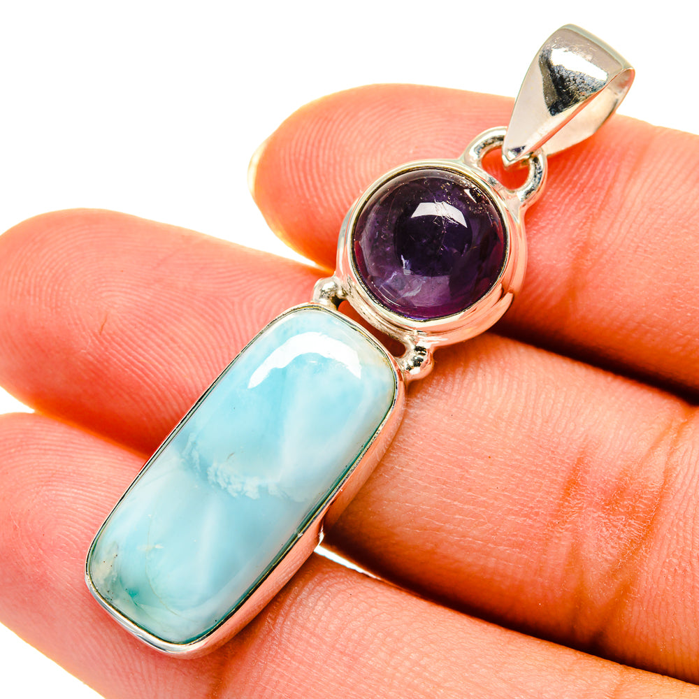 Larimar Pendants handcrafted by Anasilvercos - PD9040