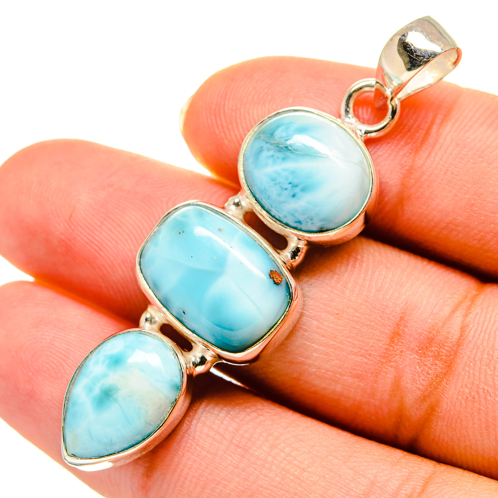 Larimar Pendants handcrafted by Anasilvercos - PD9041