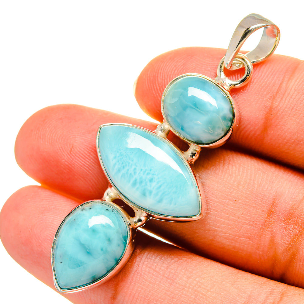 Larimar Pendants handcrafted by Anasilvercos - PD9042