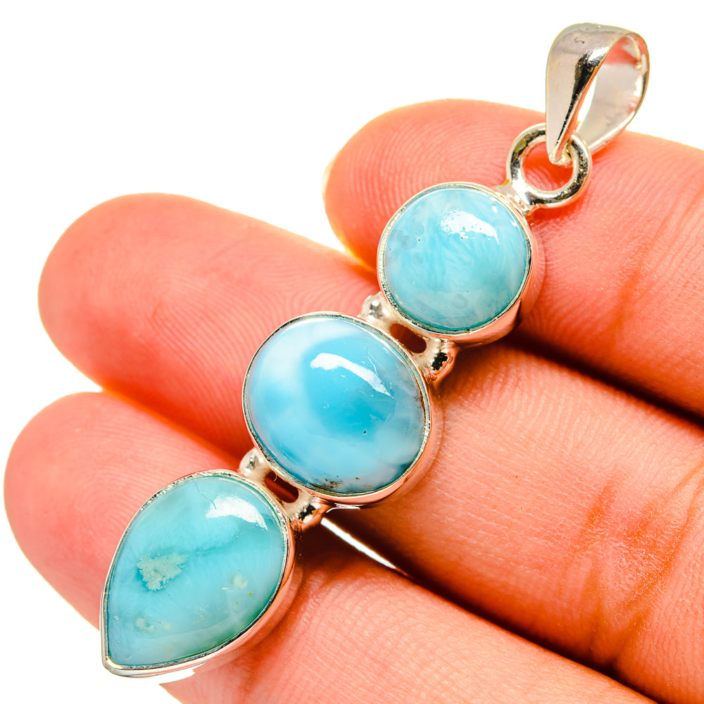 Larimar Pendants handcrafted by Anasilvercos - PD9043