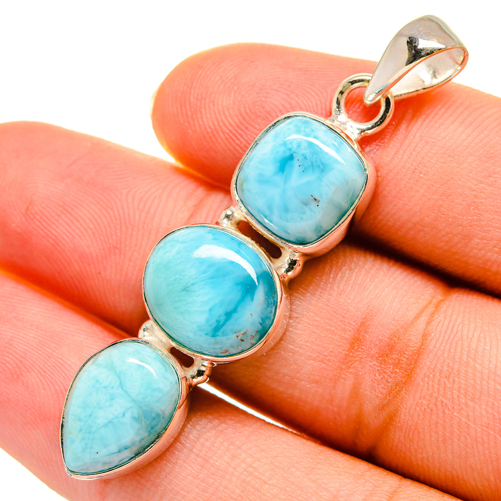 Larimar Pendants handcrafted by Anasilvercos - PD9044