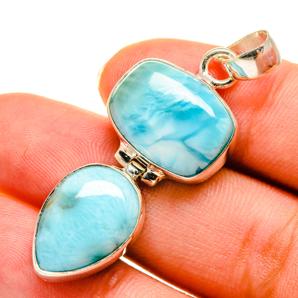 Larimar Pendants handcrafted by Anasilvercos - PD9045