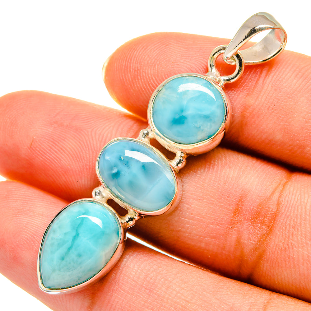 Larimar Pendants handcrafted by Anasilvercos - PD9058