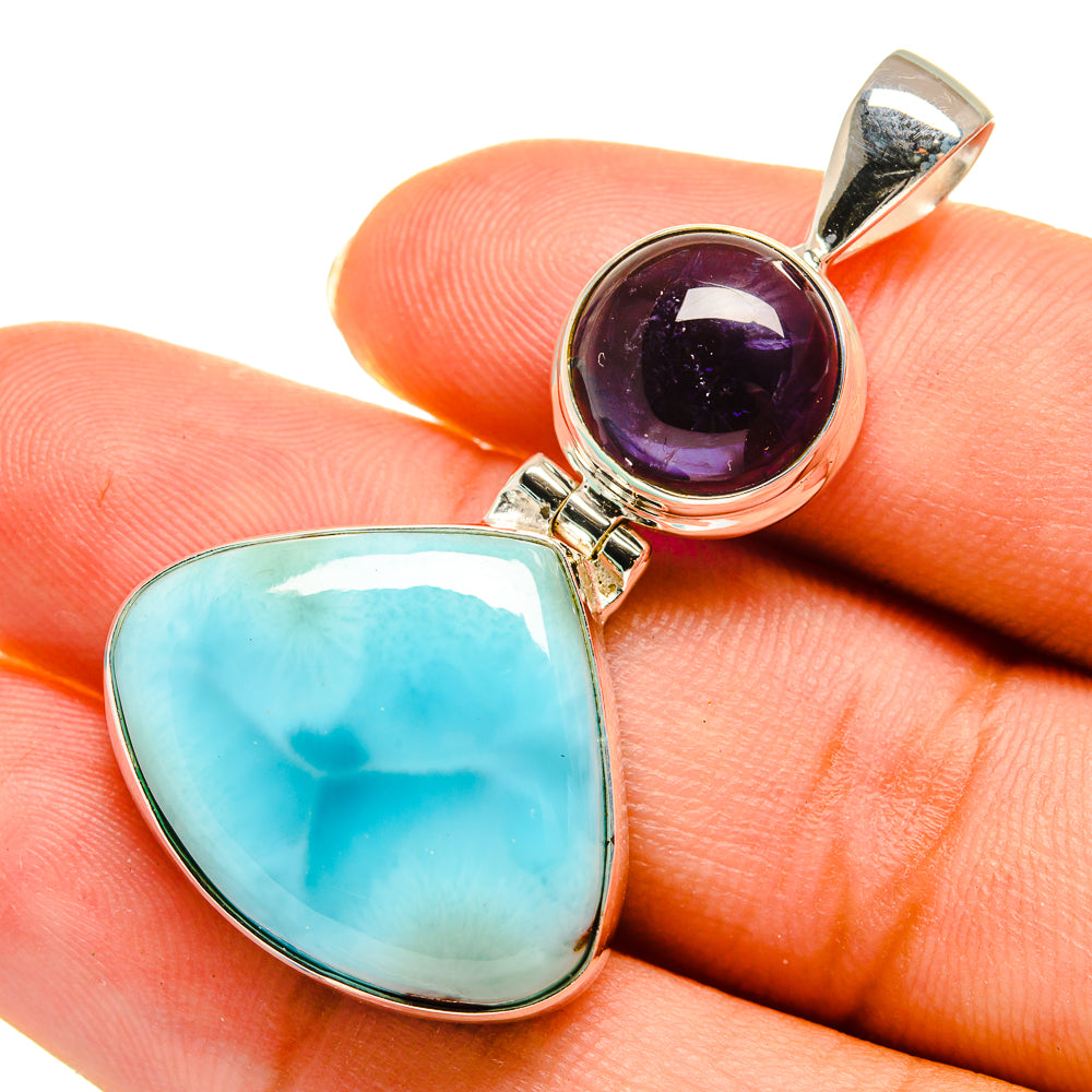 Larimar Pendants handcrafted by Anasilvercos - PD9059