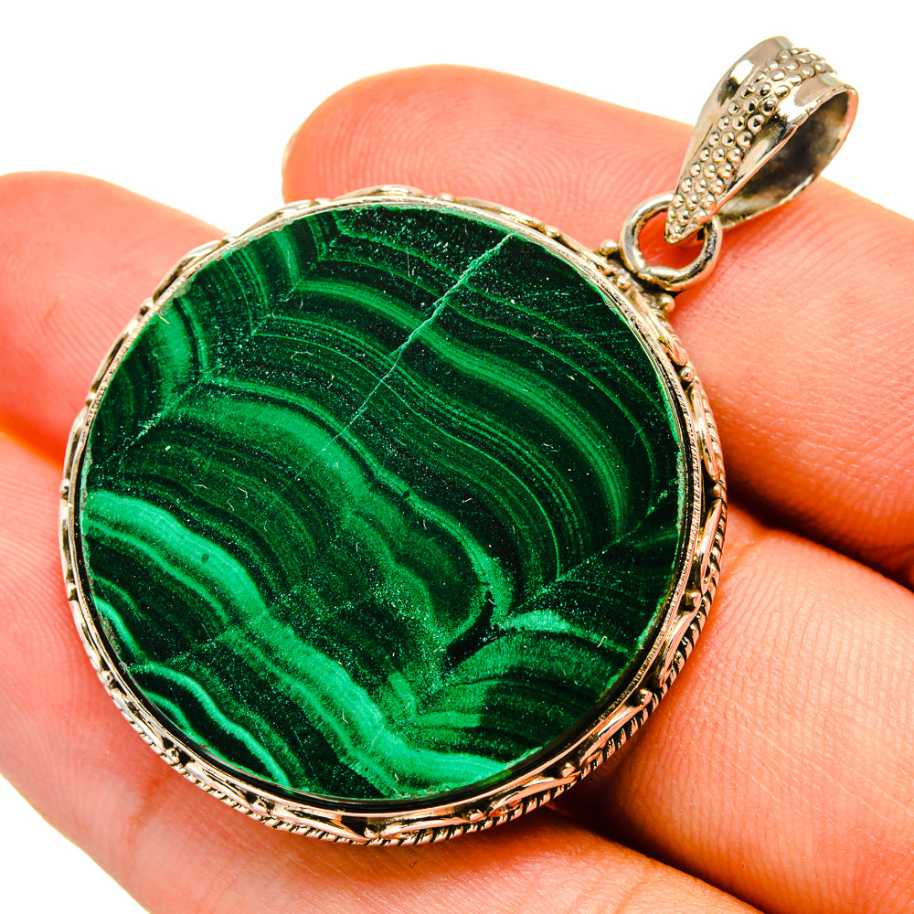 Malachite Pendants handcrafted by Anasilvercos - PD9092