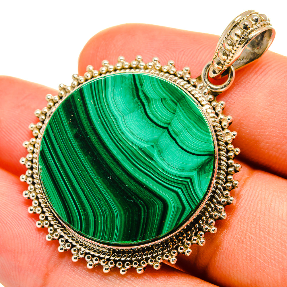 Malachite Pendants handcrafted by Anasilvercos - PD9093