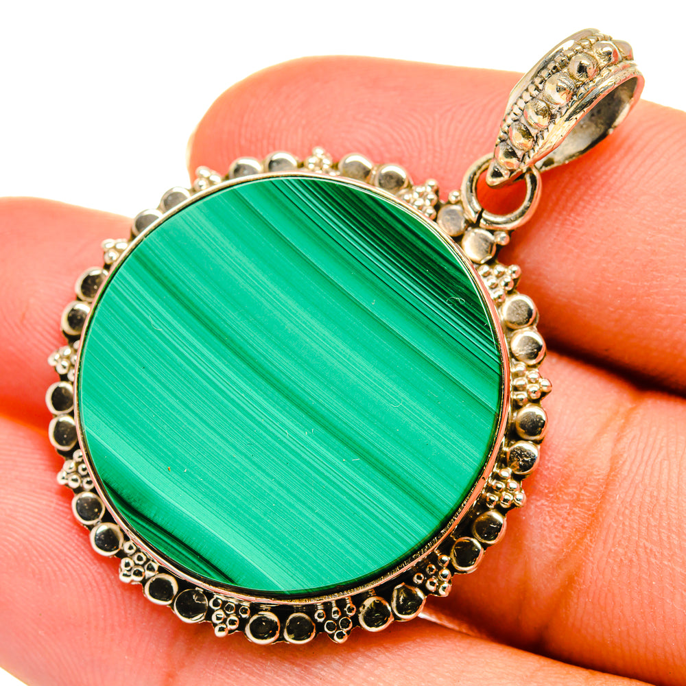 Malachite Pendants handcrafted by Anasilvercos - PD9095