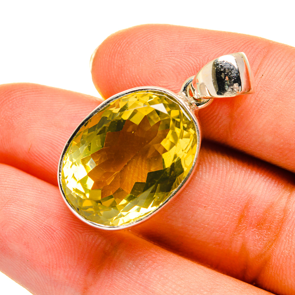 Lemon Quartz Pendants handcrafted by Anasilvercos - PD9099