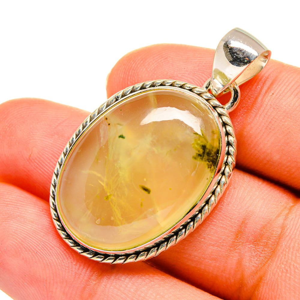 Prehnite Pendants handcrafted by Anasilvercos - PD9100