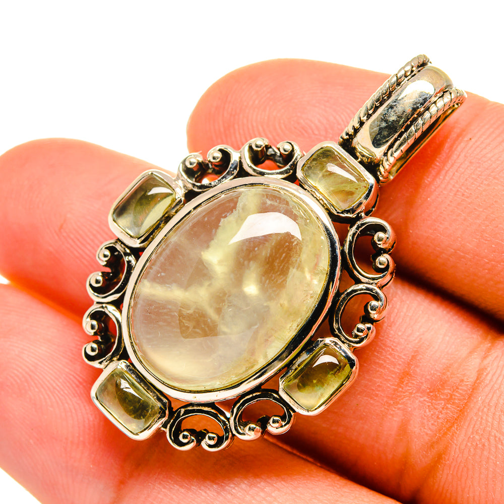 Prehnite Pendants handcrafted by Anasilvercos - PD9101
