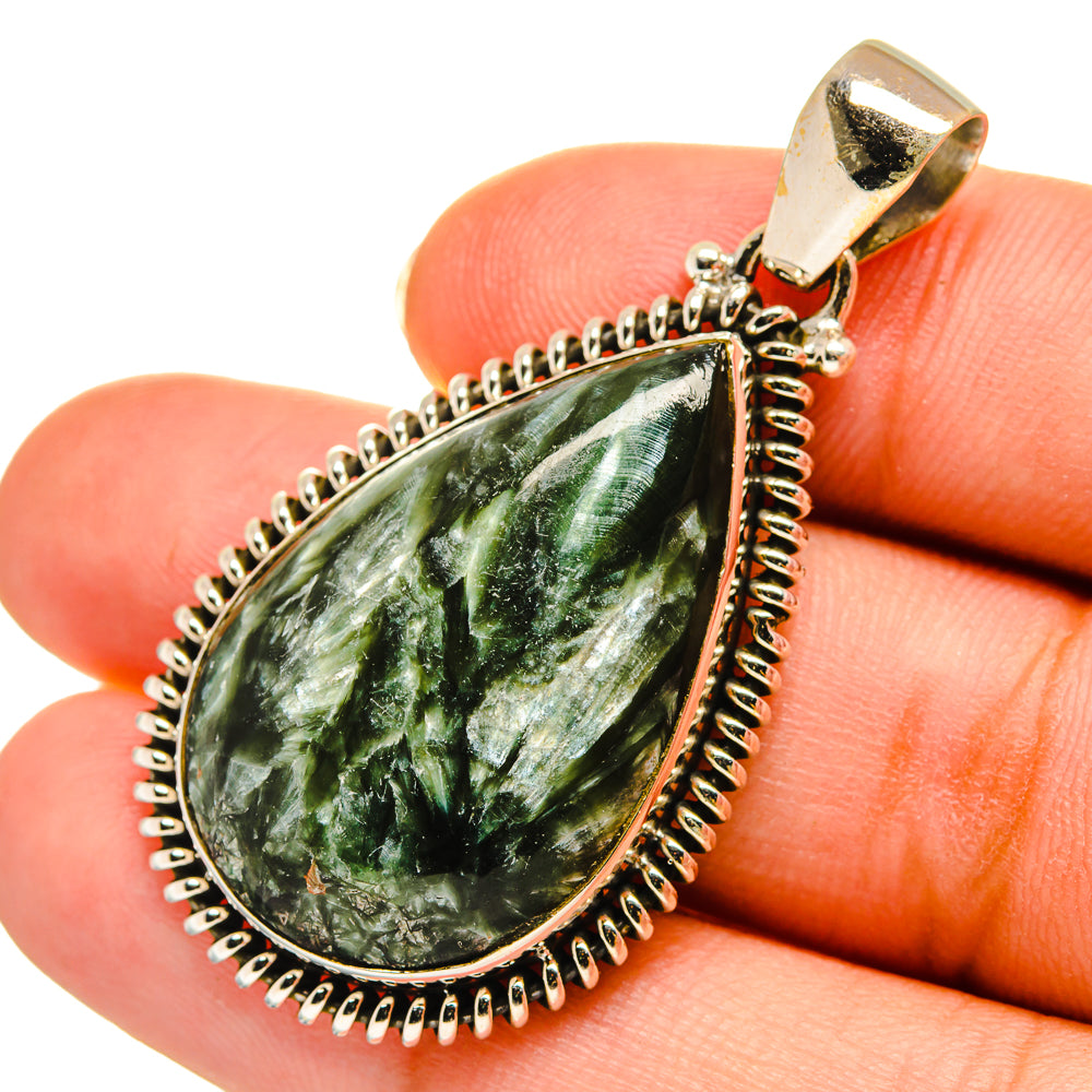 Seraphinite Pendants handcrafted by Anasilvercos - PD9102