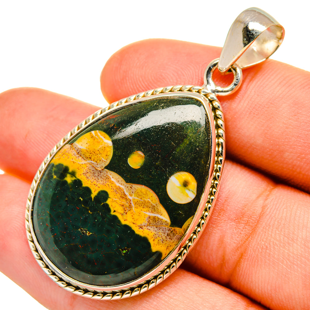 Ocean Jasper Pendants handcrafted by Anasilvercos - PD9104