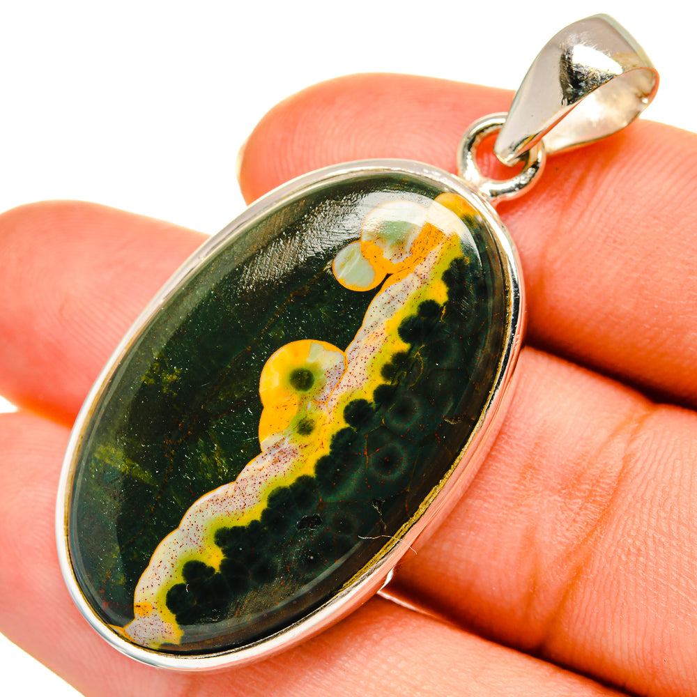 Ocean Jasper Pendants handcrafted by Anasilvercos - PD9106