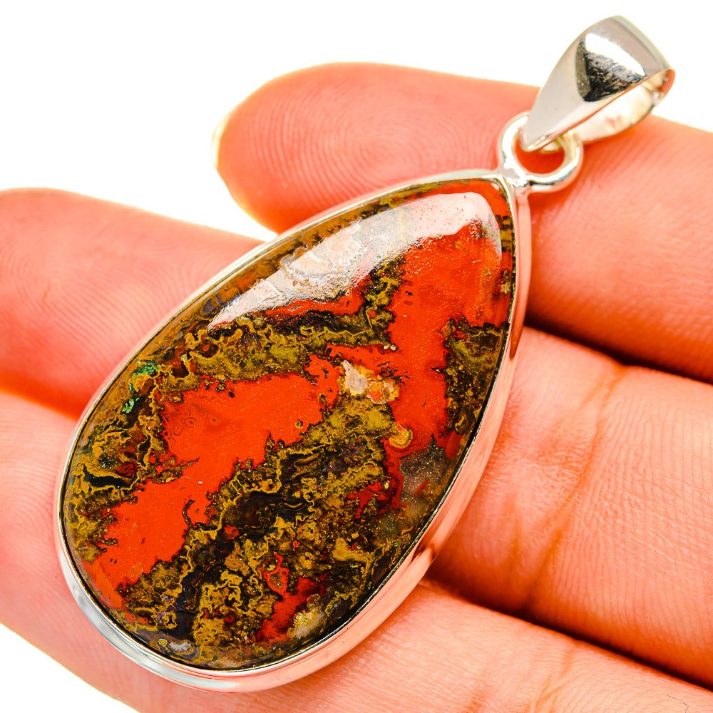 Moroccan Agate Pendants handcrafted by Anasilvercos - PD9111