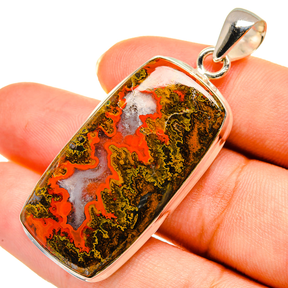 Moroccan Agate Pendants handcrafted by Anasilvercos - PD9113