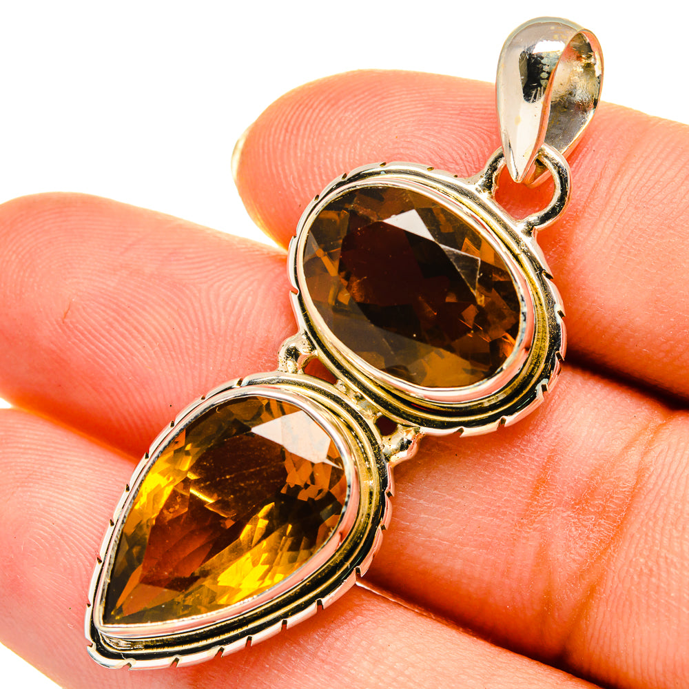 Mandarin Citrine Pendants handcrafted by Anasilvercos - PD9120