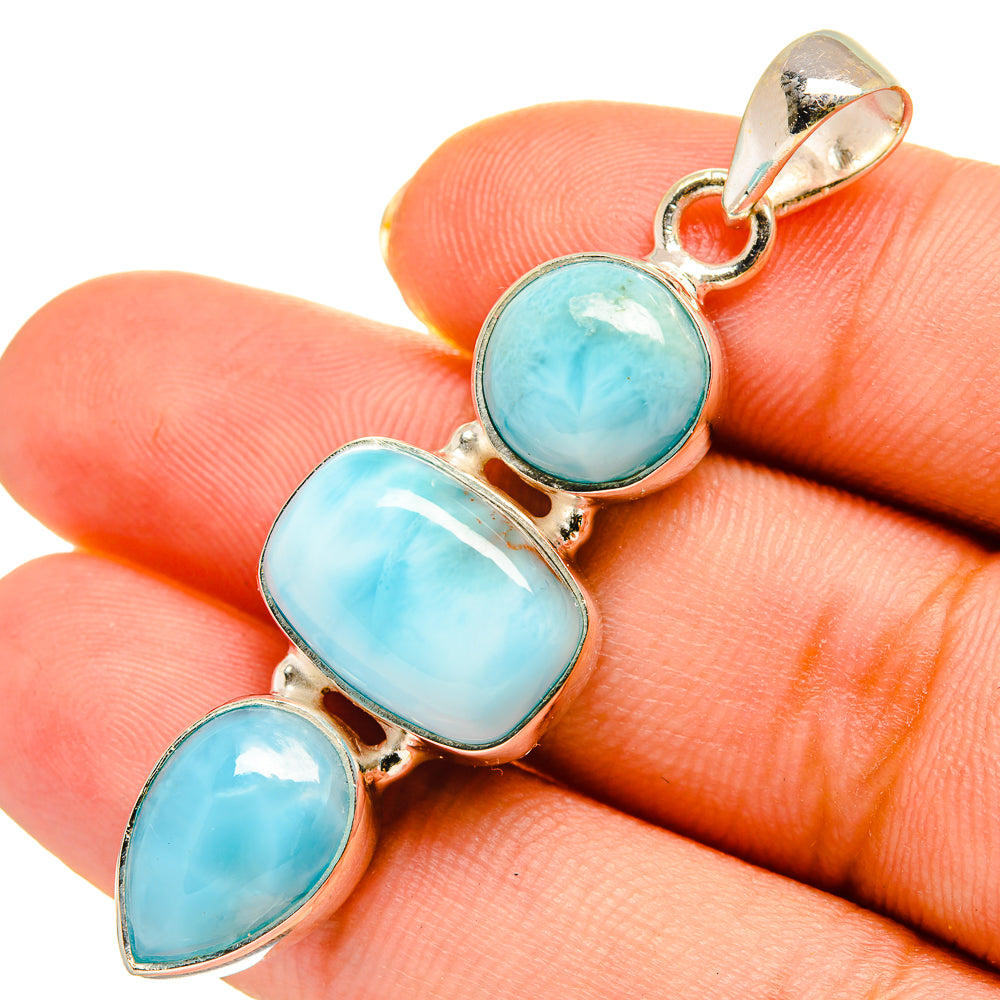 Larimar Pendants handcrafted by Anasilvercos - PD9137