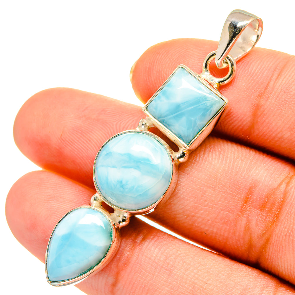 Larimar Pendants handcrafted by Anasilvercos - PD9138