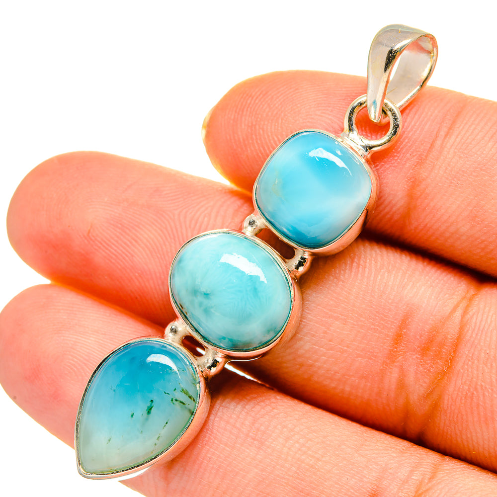Larimar Pendants handcrafted by Anasilvercos - PD9139