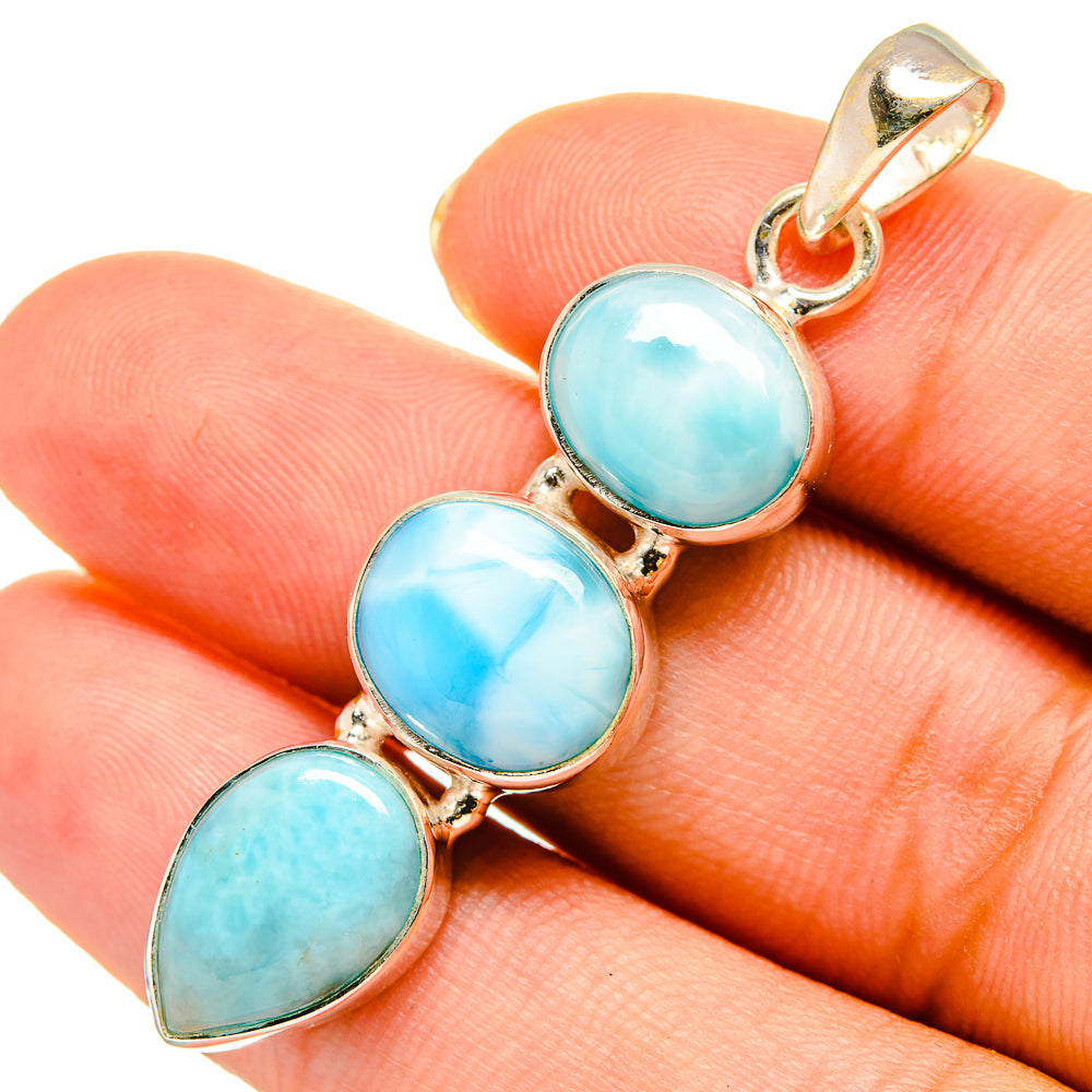 Larimar Pendants handcrafted by Anasilvercos - PD9141