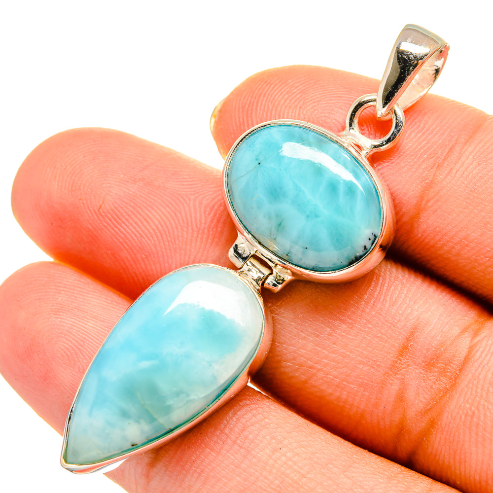 Larimar Pendants handcrafted by Anasilvercos - PD9142