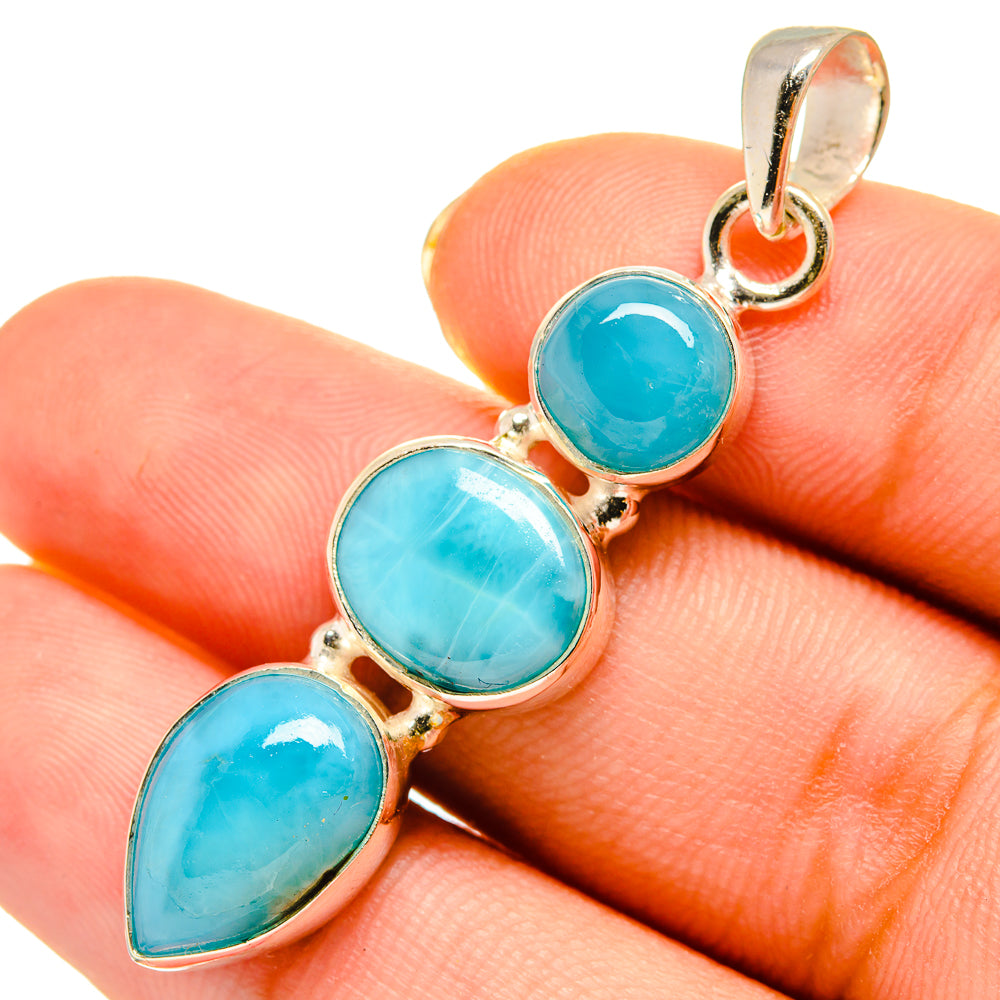 Larimar Pendants handcrafted by Anasilvercos - PD9143