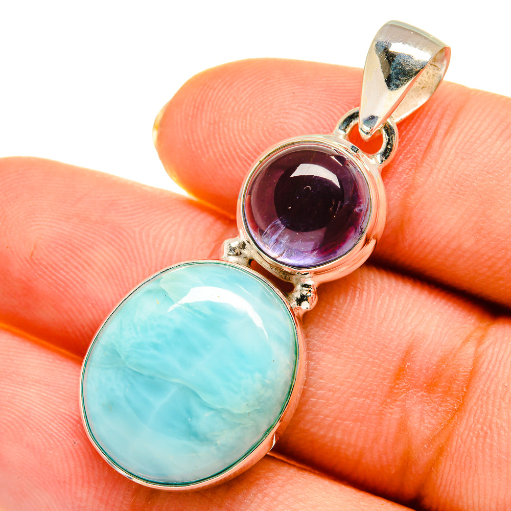 Larimar Pendants handcrafted by Anasilvercos - PD9149