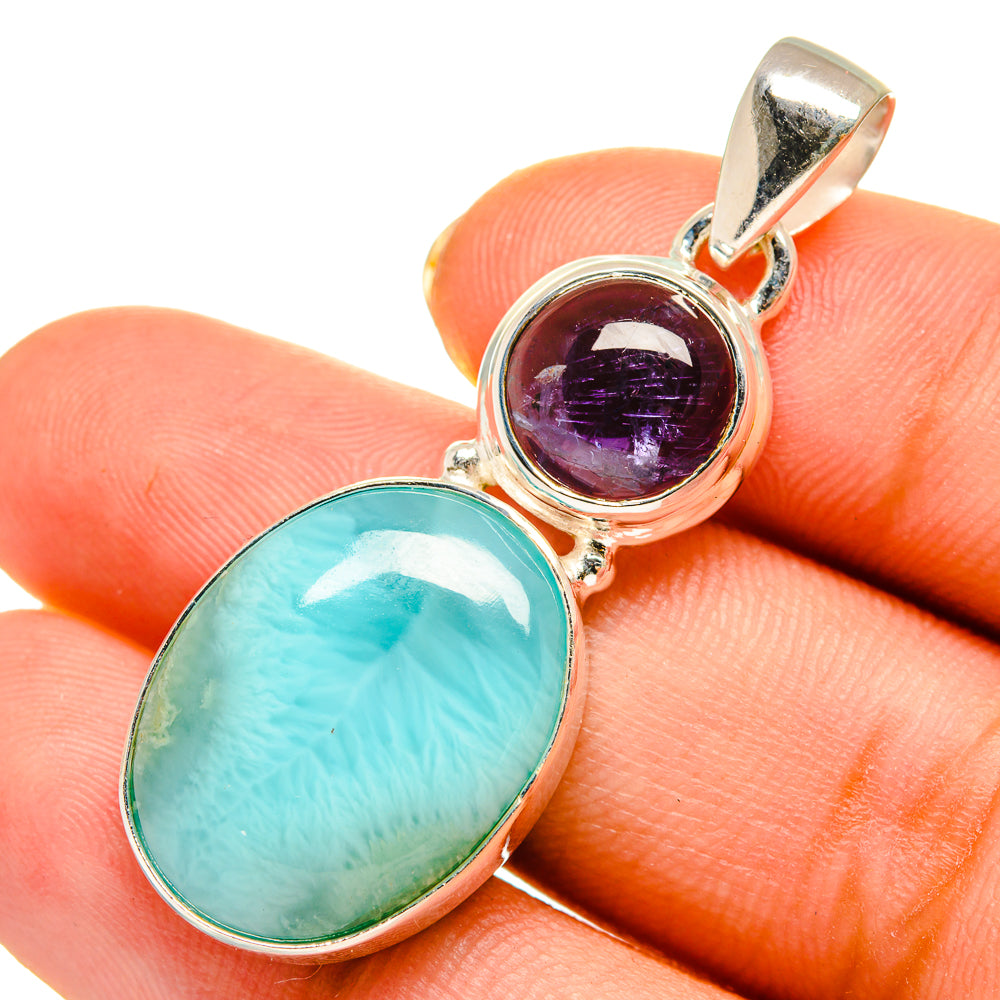 Larimar Pendants handcrafted by Anasilvercos - PD9152