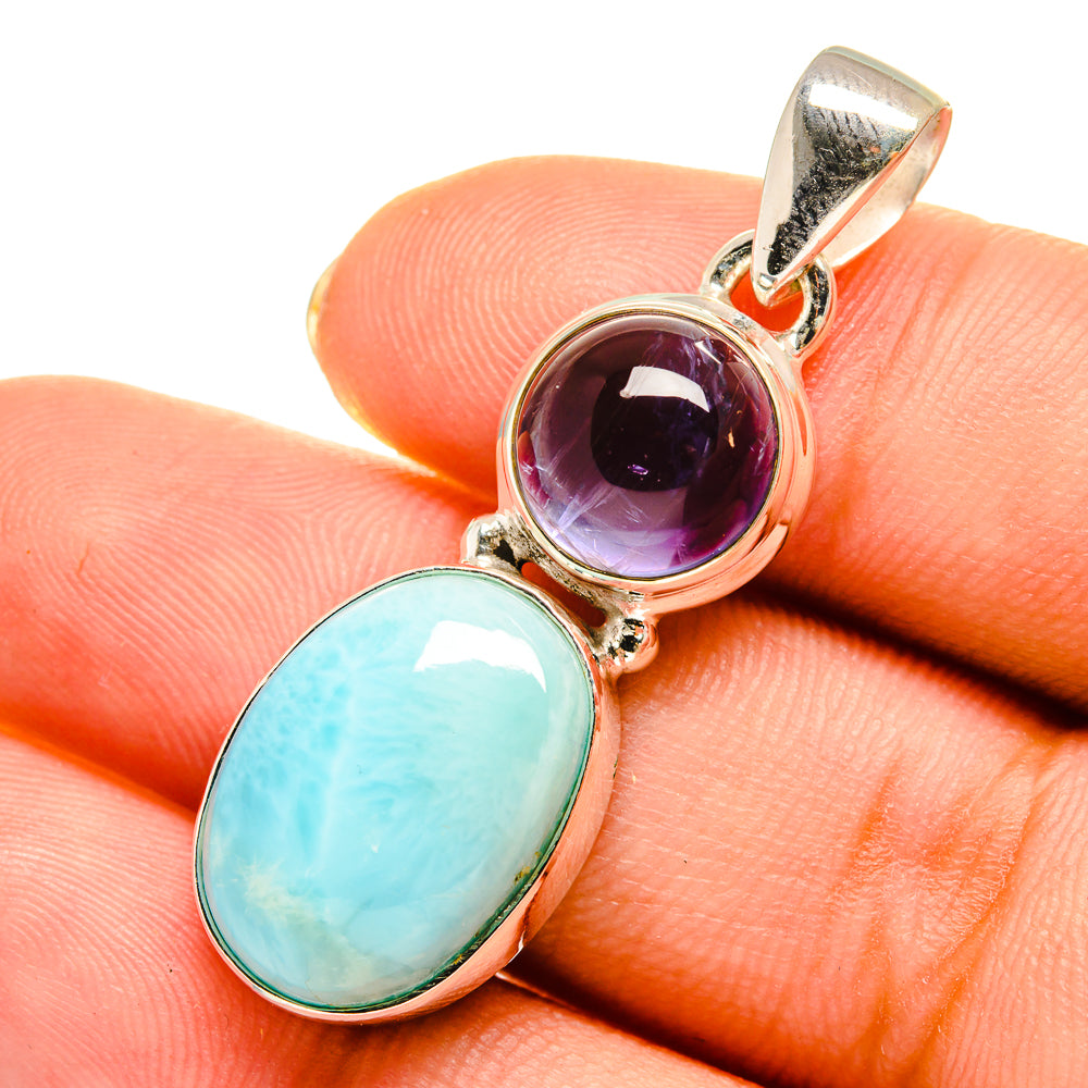 Larimar Pendants handcrafted by Anasilvercos - PD9158