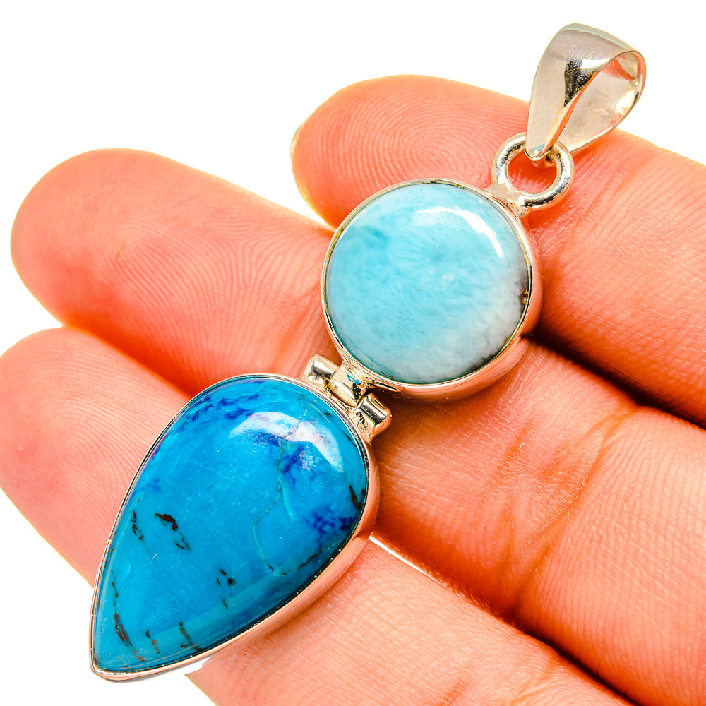 Chrysocolla Pendants handcrafted by Anasilvercos - PD9163