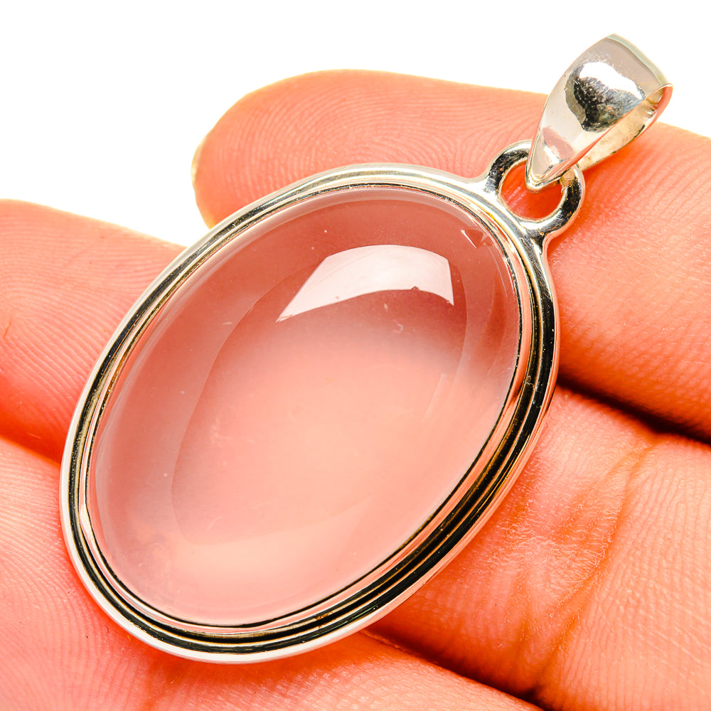 Rose Quartz Pendants handcrafted by Anasilvercos - PD9181
