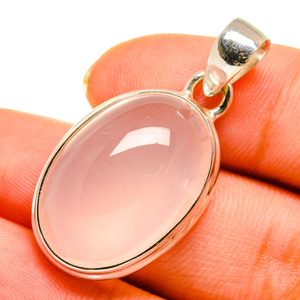 Rose Quartz Pendants handcrafted by Anasilvercos - PD9183
