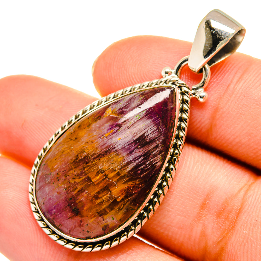 Cacoxenite Amethyst Pendants handcrafted by Anasilvercos - PD9207